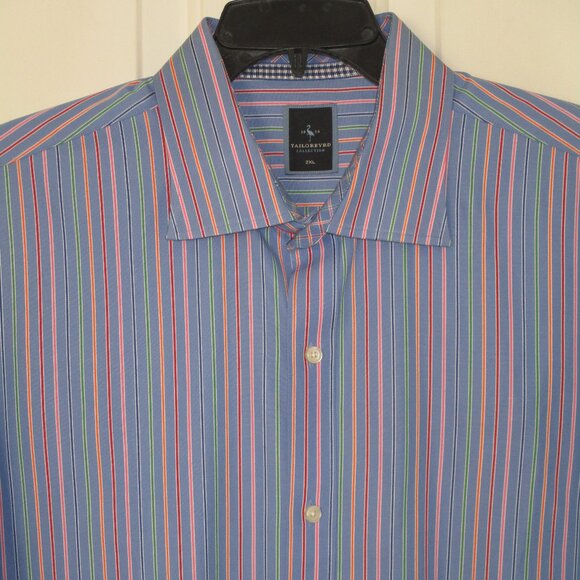Tailorbyrd Mens Blue Cotton Dress Shirt NWOT - Size 17.5/36-37 or XXL - Picture 1 of 3